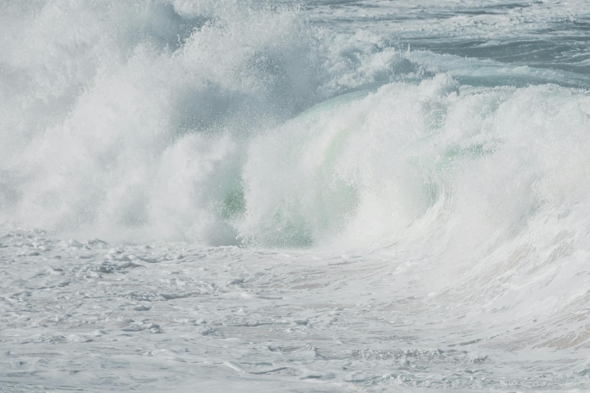 close up of a splashing wave